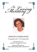 Order of Service Booklet : Blue Flower design