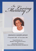 Memorial Order of Service Template : Religious Cross