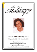 Memorial Booklet Template in Colour
